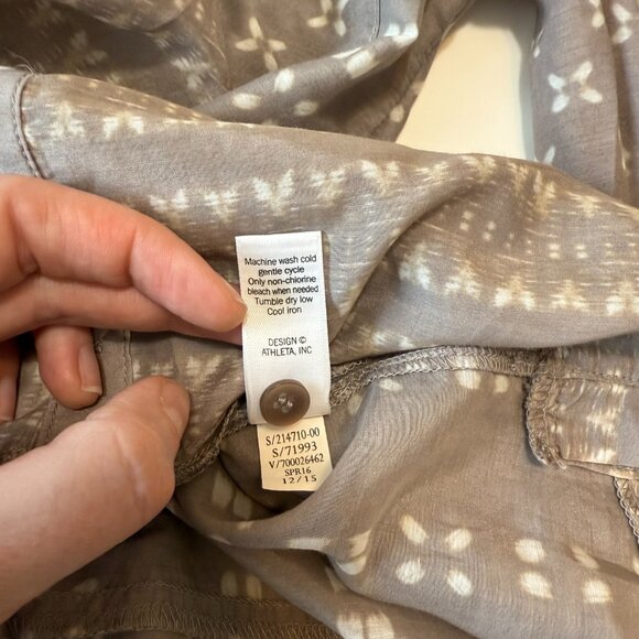 Athleta Ikat Kaftan Shirt Swimsuit Coverup Silk/Cotton Blend XS - Picture 8 of 10